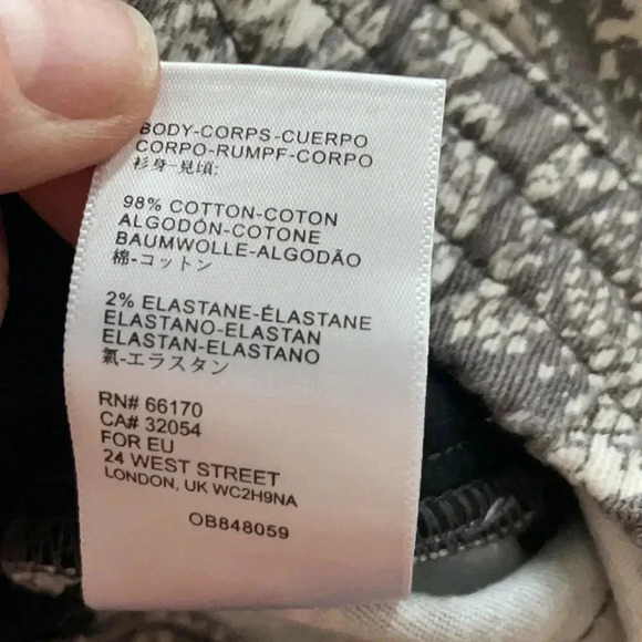 Urban Outfitters snakeskin print pants Zip front Drawstring at waist Size S - Picture 13 of 14